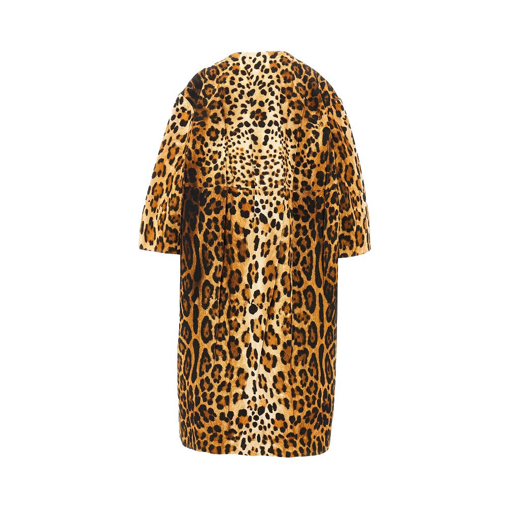Cappotto in drill di cotone animalier