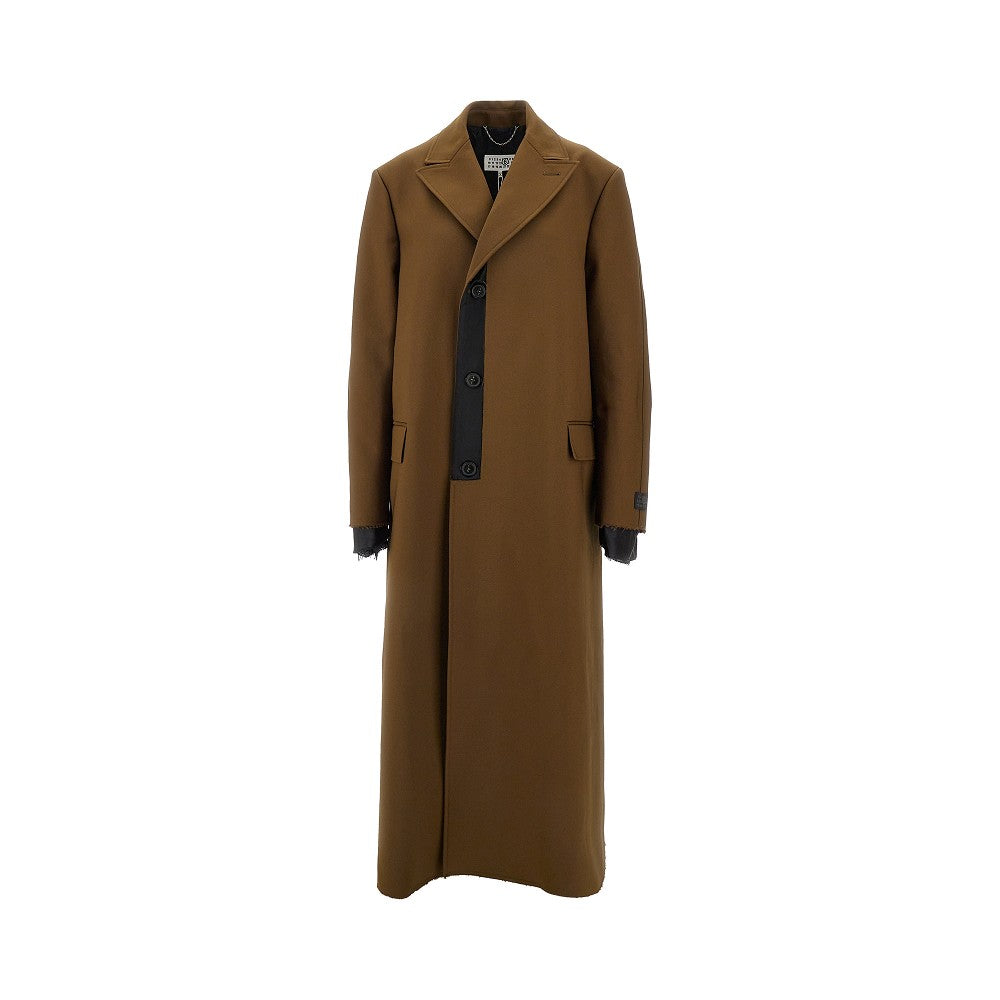 Cappotto lungo in gabardine