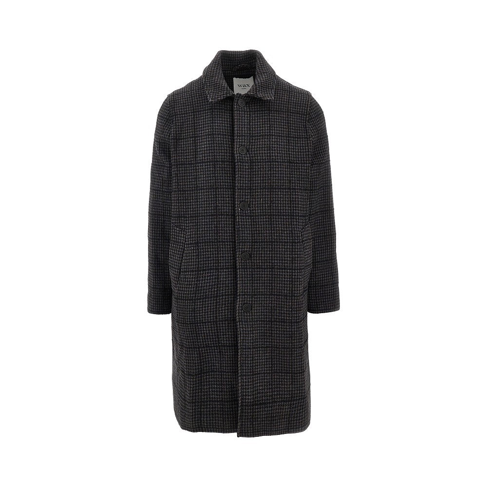'Stan' hondstooth wool-blend coat
