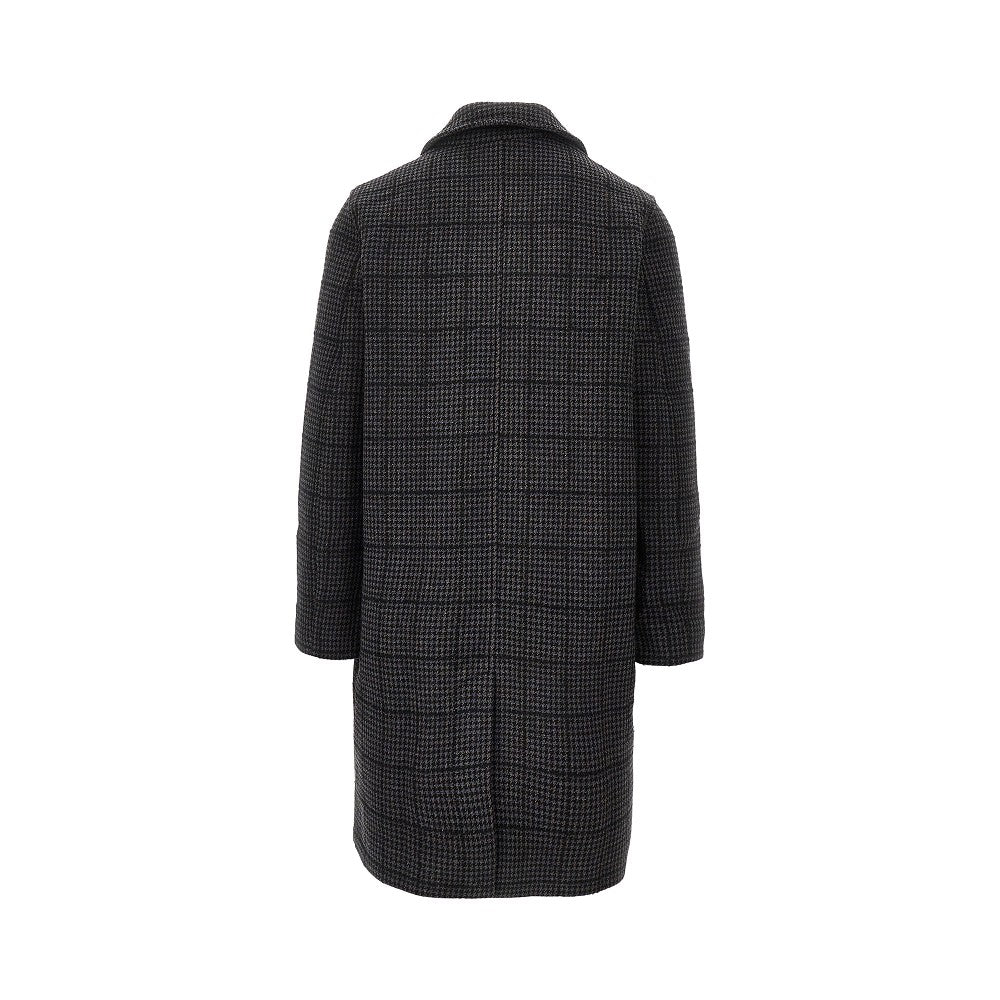 'Stan' hondstooth wool-blend coat