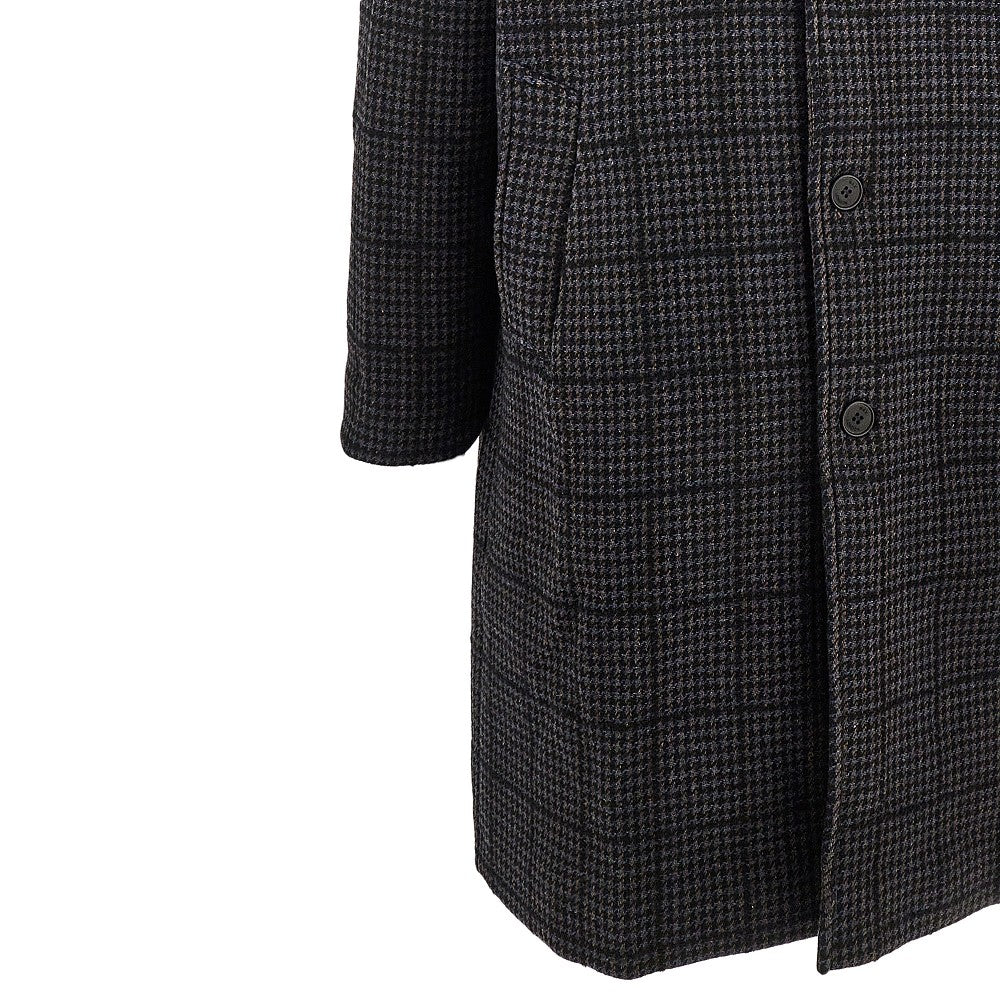 'Stan' hondstooth wool-blend coat