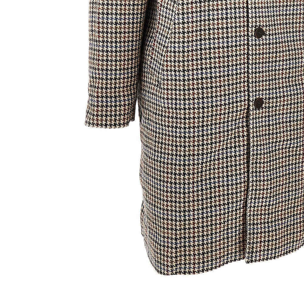 'Stan' hondstooth wool-blend coat
