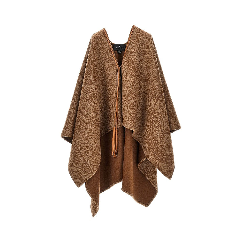Mantella in lana e cachemire Paisley