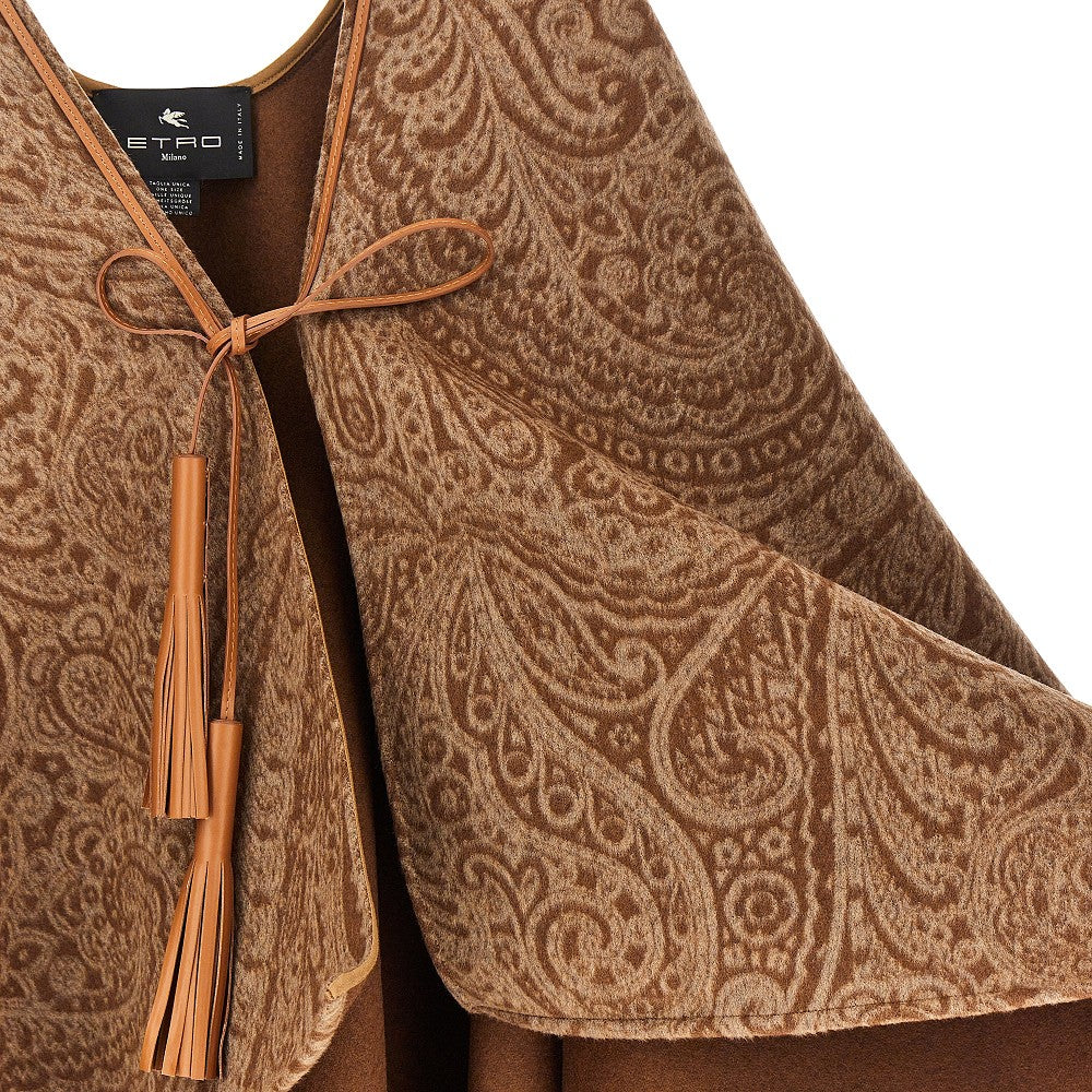 Mantella in lana e cachemire Paisley
