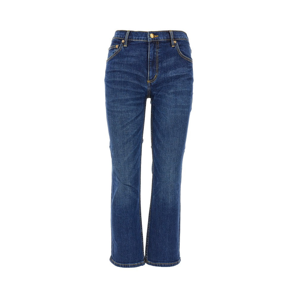 Stretch denim cropped jeans