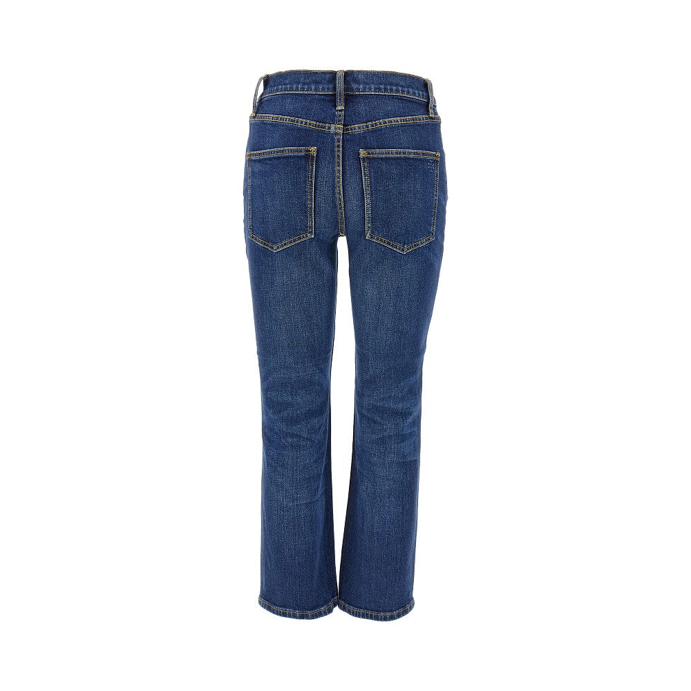 Stretch denim cropped jeans