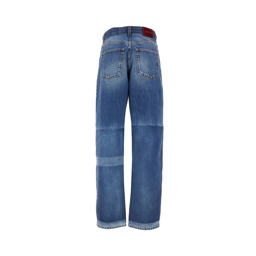 Jeans Loose Fit in denim bicolore