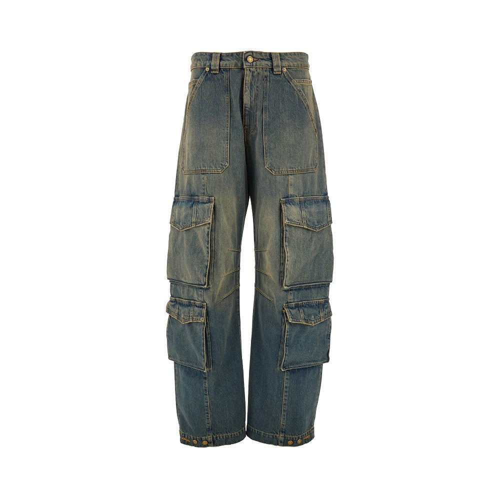 Denim cargo pants