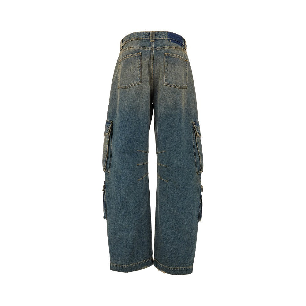Denim cargo pants