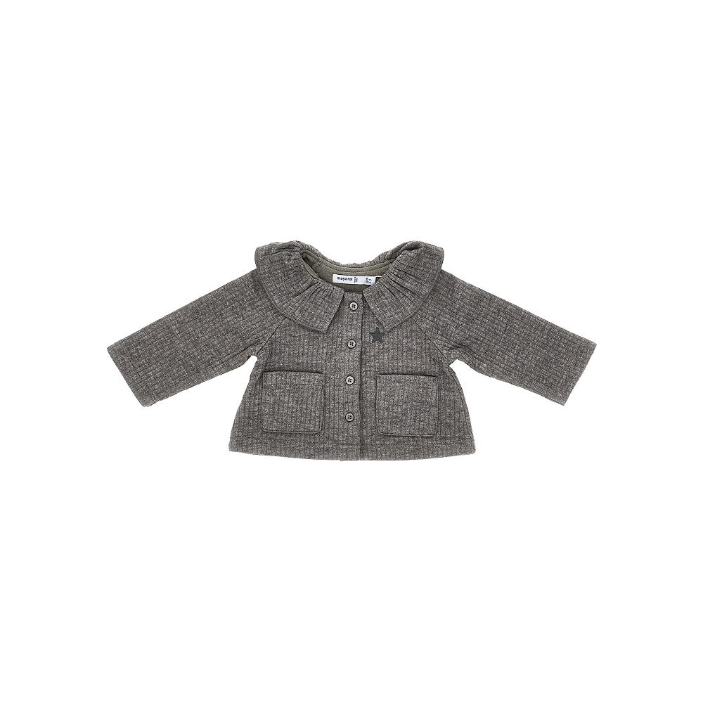Micro ribbed viscose-blend jacket