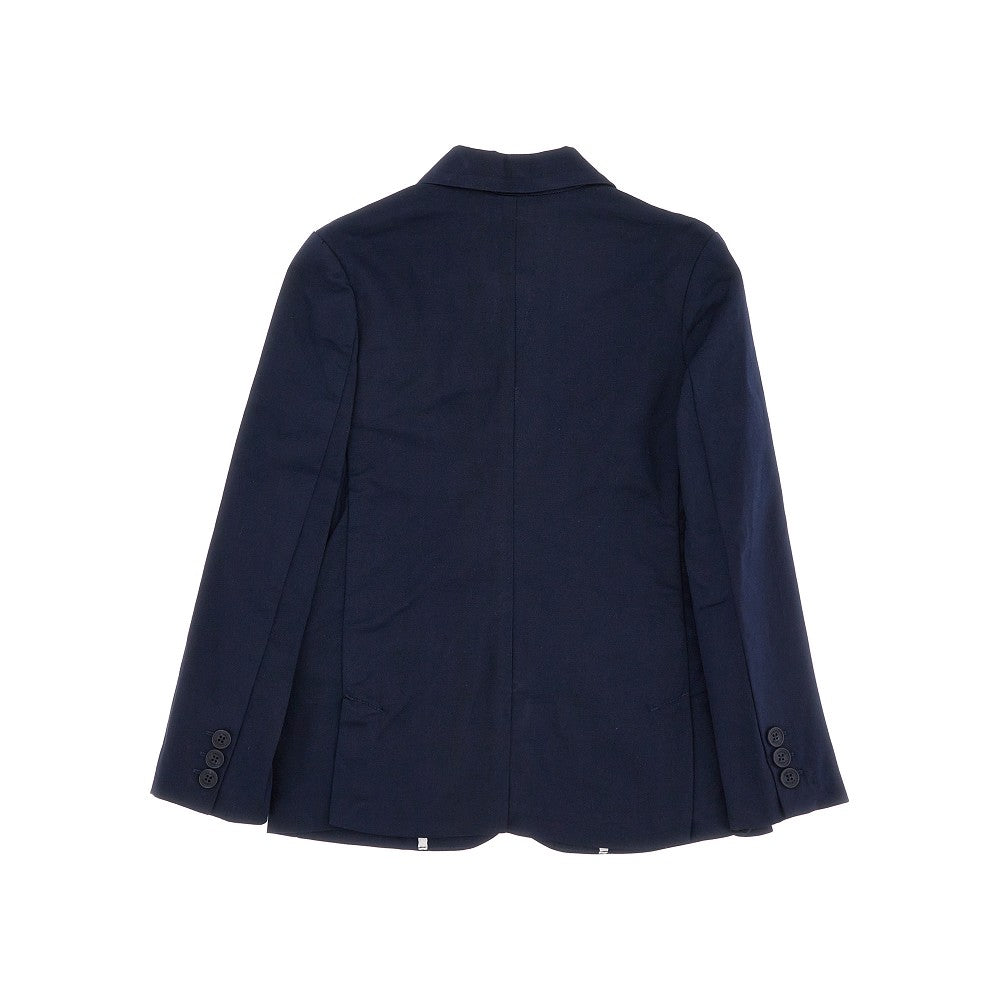 Cottone and linen single-breasted jacket
