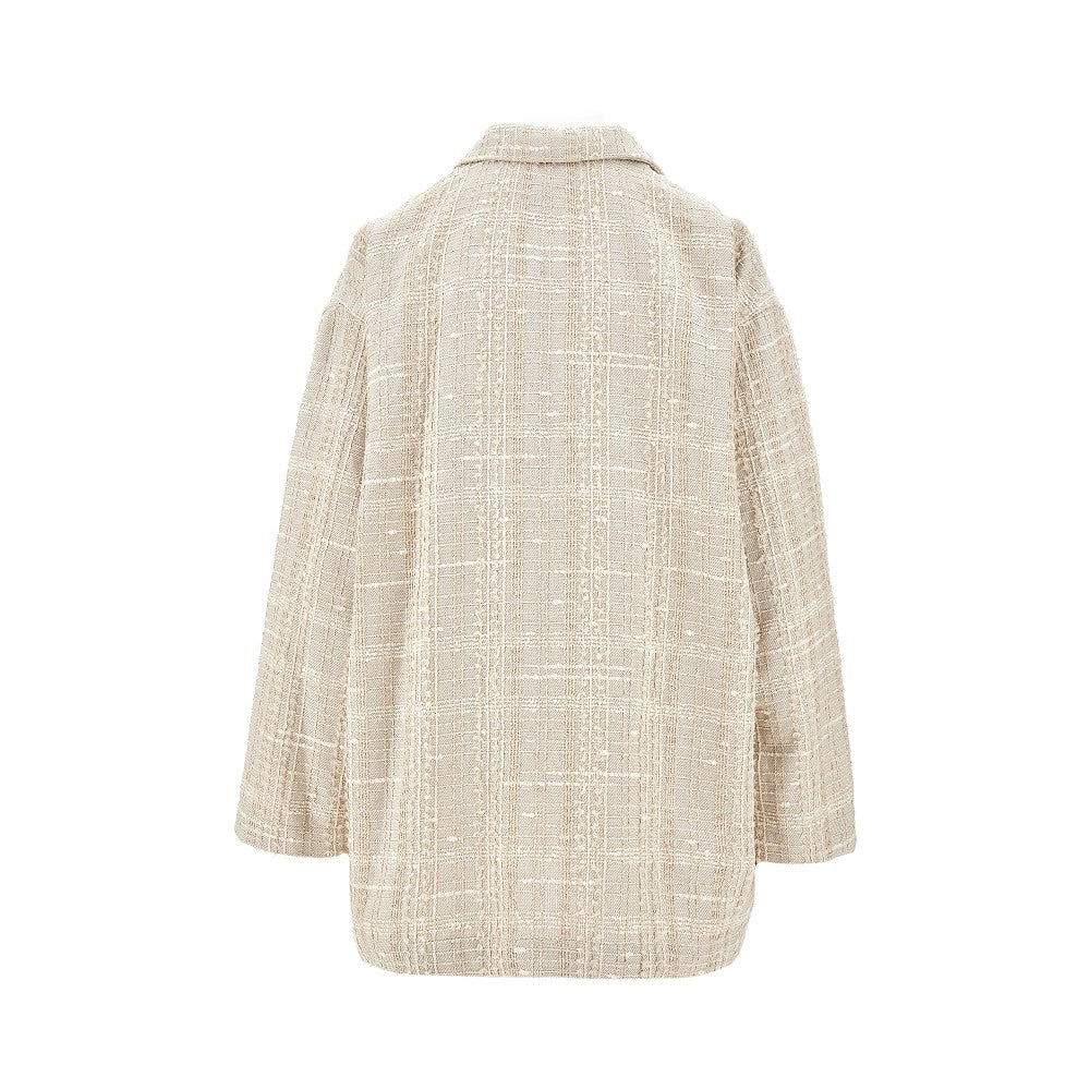 Giacca oversize in tweed check