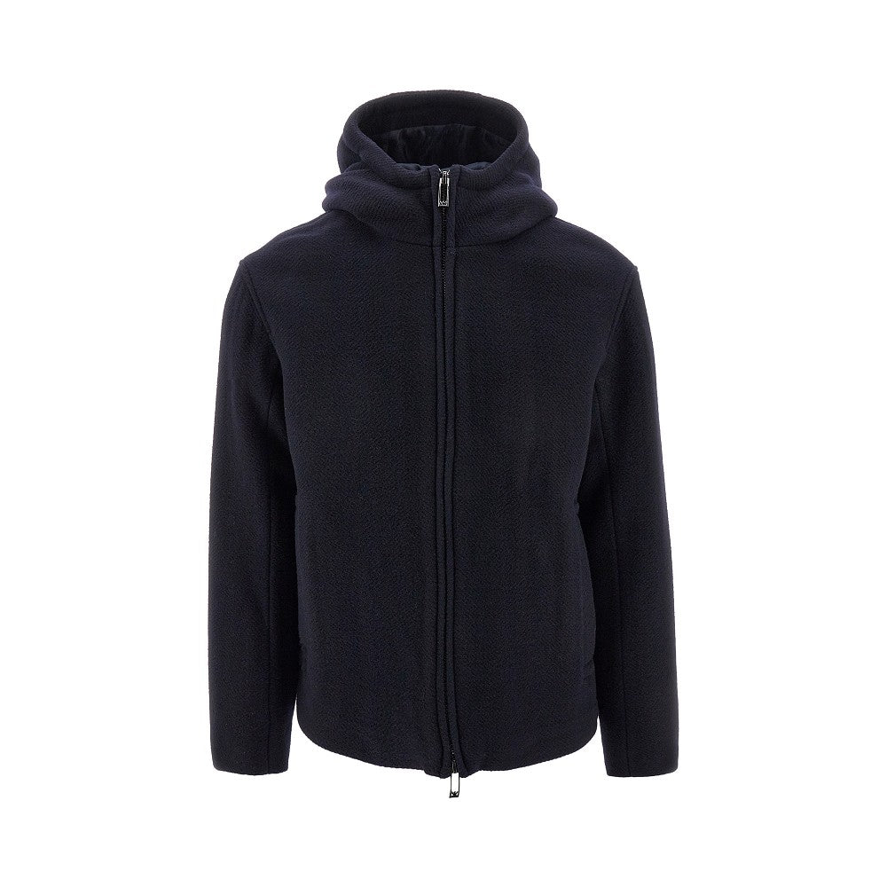 Wool full-zip blouson jacket
