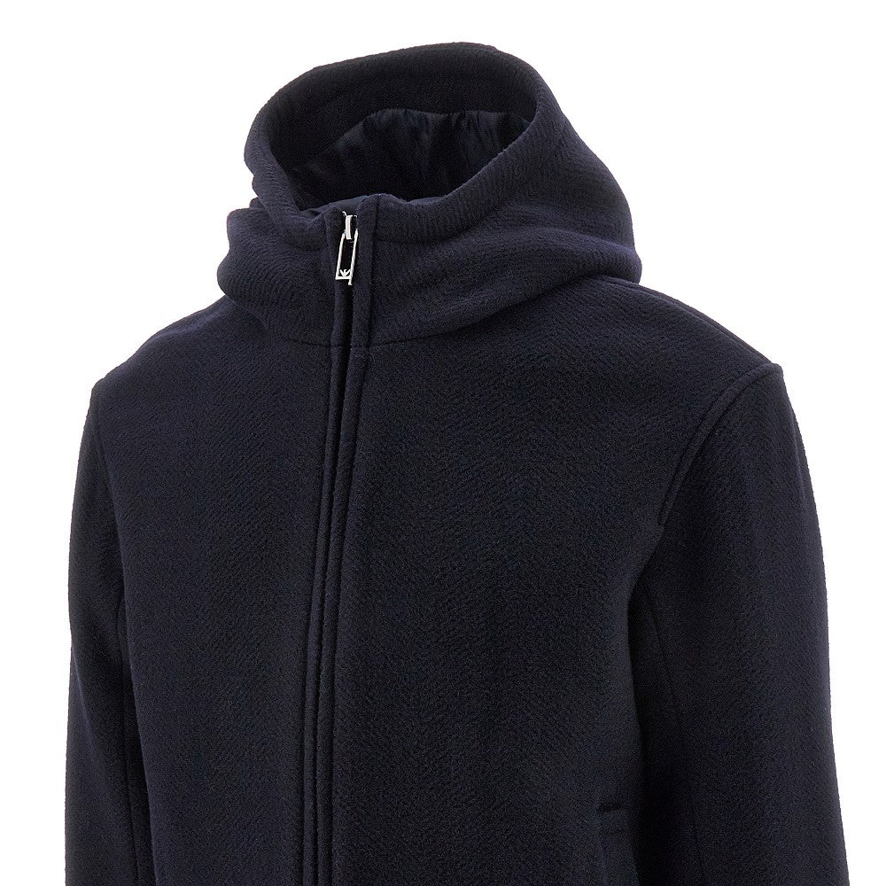 Wool full-zip blouson jacket
