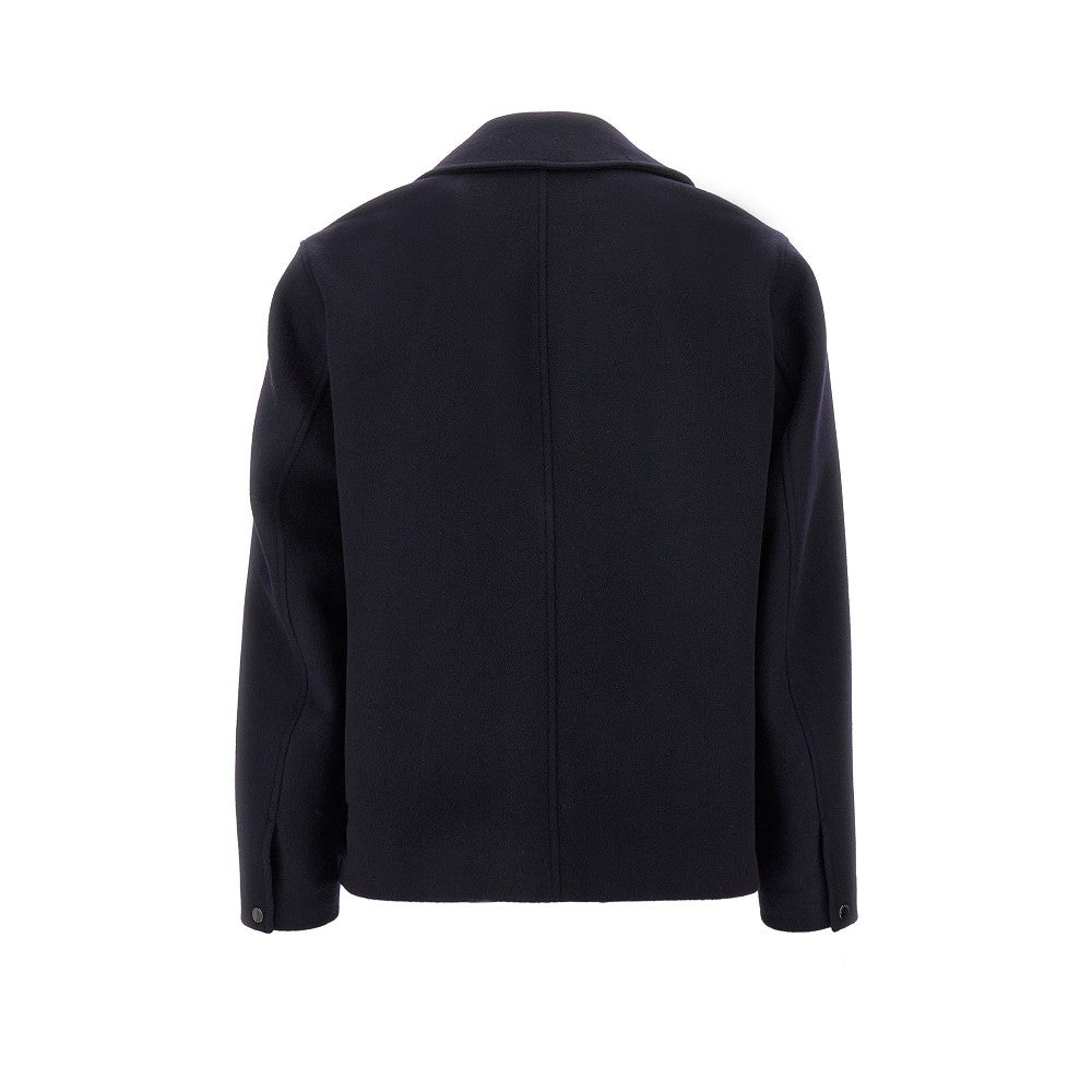 Virgin wool biker jacket
