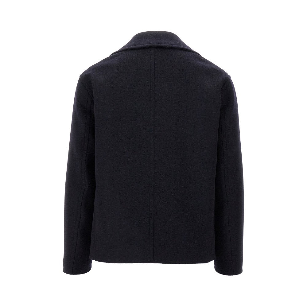 Cappotto doppiopetto in lana con imbottitura