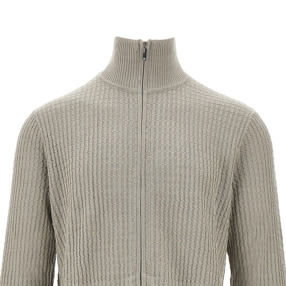 Cardigan full-zip in maglia jacquard