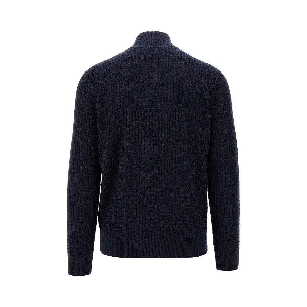 Cardigan full-zip in maglia jacquard