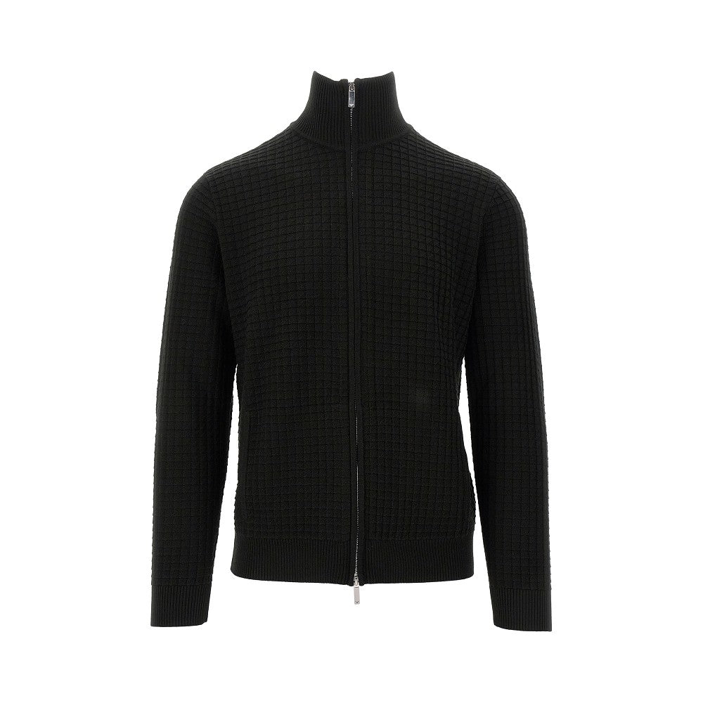 Cardigan full-zip in maglia jacquard