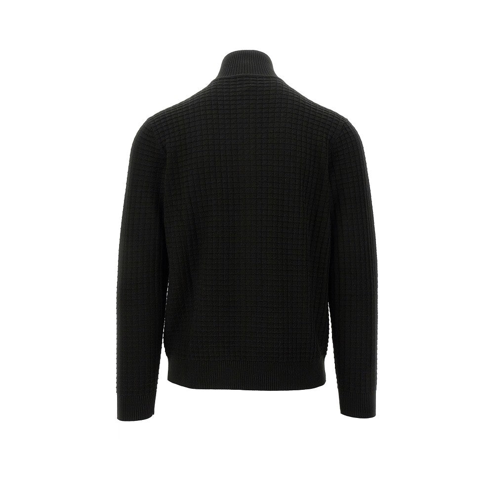 Cardigan full-zip in maglia jacquard