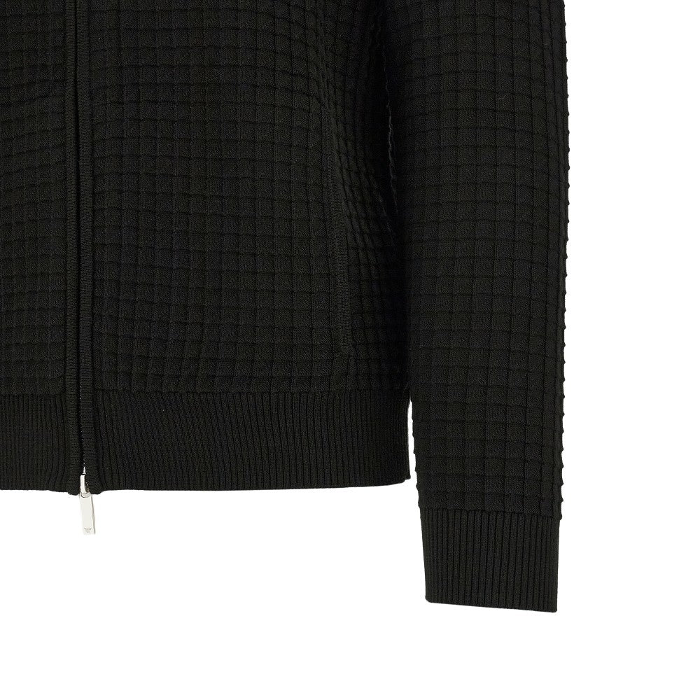 Cardigan full-zip in maglia jacquard