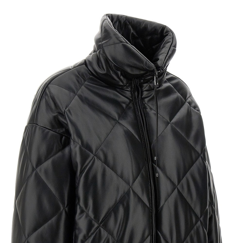 Blouson imbottito in finta pelle trapuntata