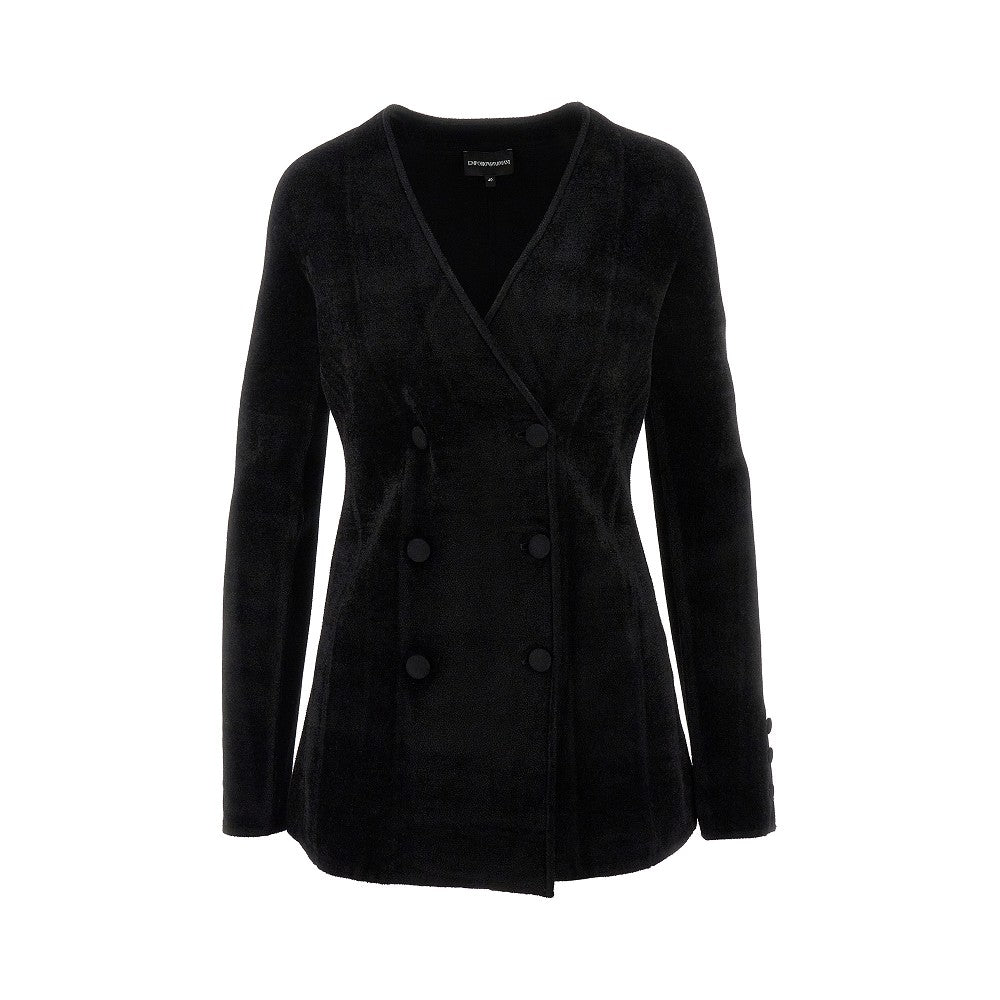 Blazer doppiopetto in ciniglia