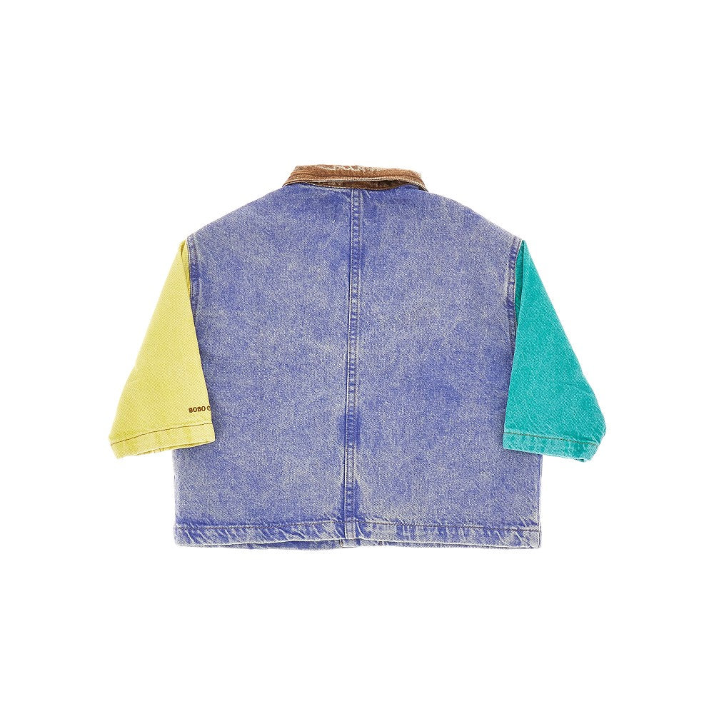 Color block denim jacket