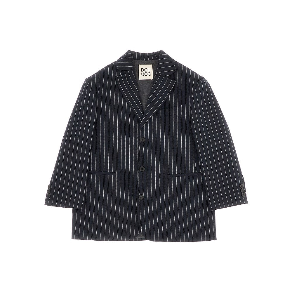 Pinstriped double-breasted jacket