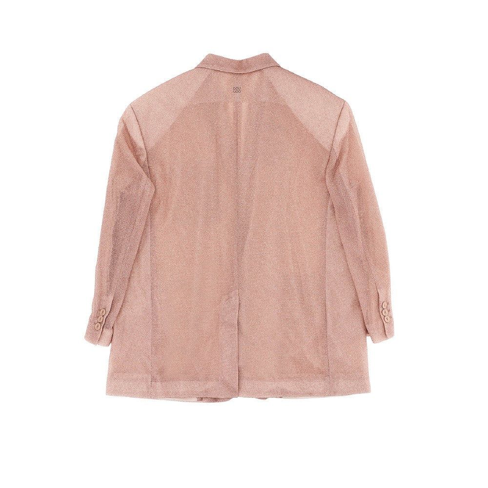 Lurex jersey single-breasted jacket