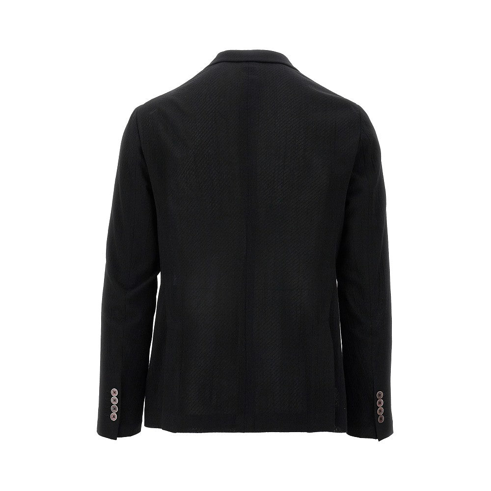 Blazer doppiopetto in lana jacquard