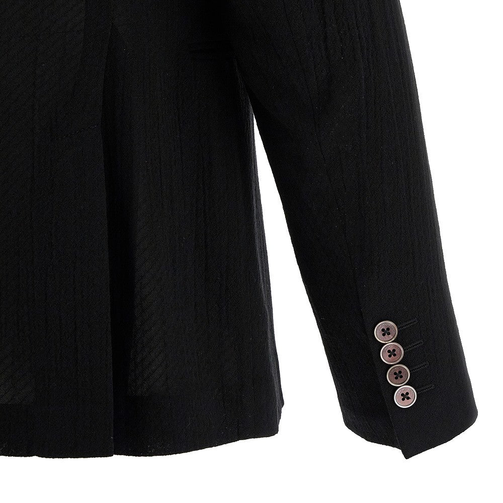 Blazer doppiopetto in lana jacquard