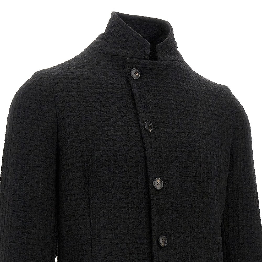 Grisaille textured viscose-blend jacket