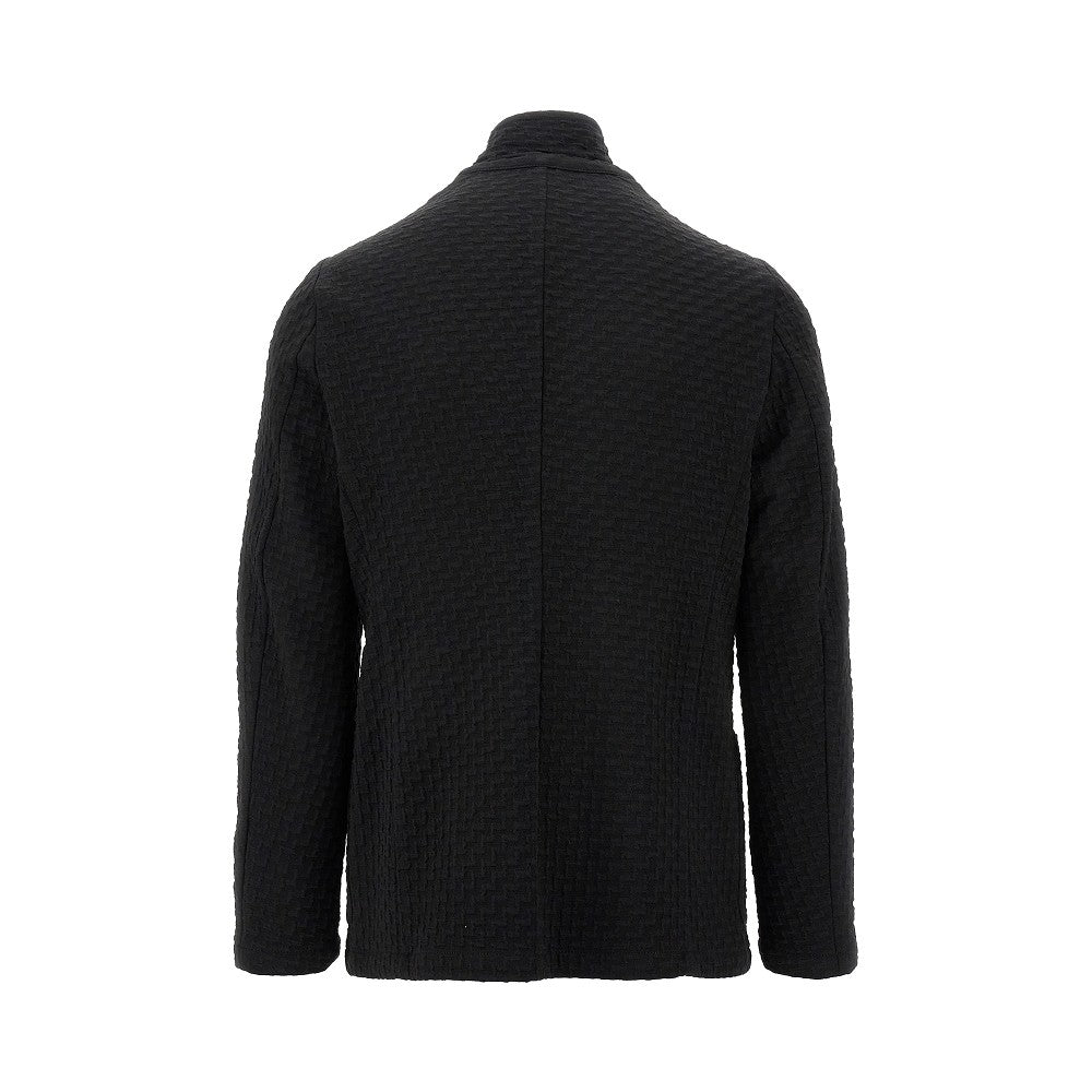 Grisaille textured viscose-blend jacket