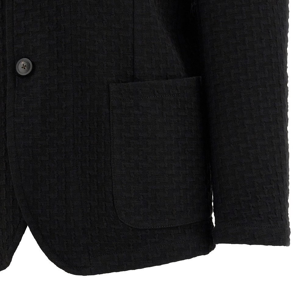 Grisaille textured viscose-blend jacket