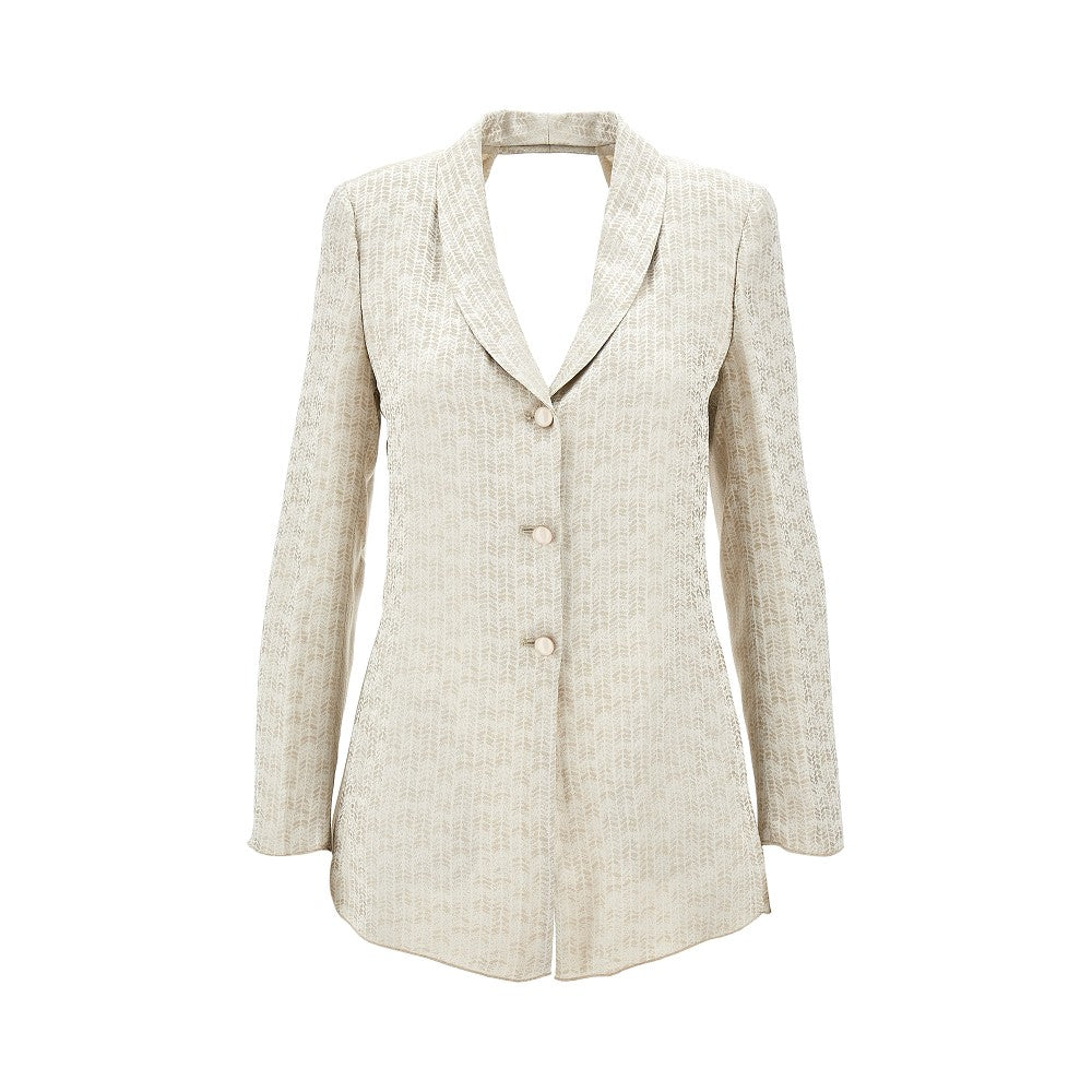 Viscose jacket with open back