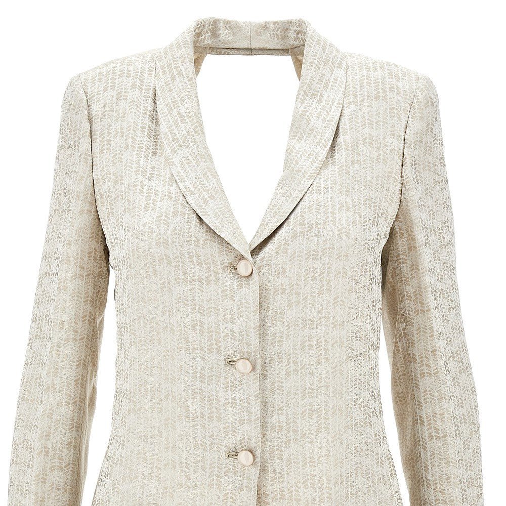 Viscose jacket with open back