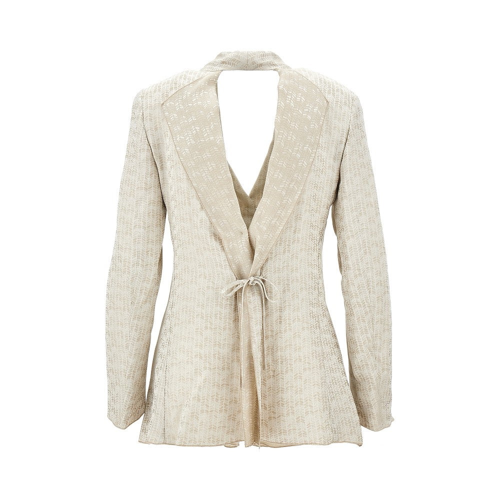 Viscose jacket with open back