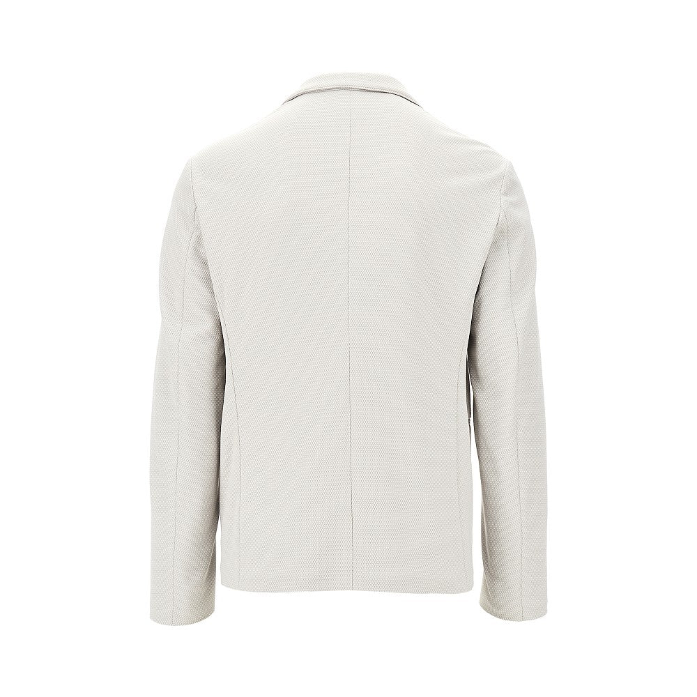 Stretch nylon single-breasted jacket