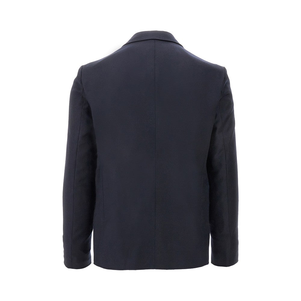 Stretch flannel single-breasted jacket