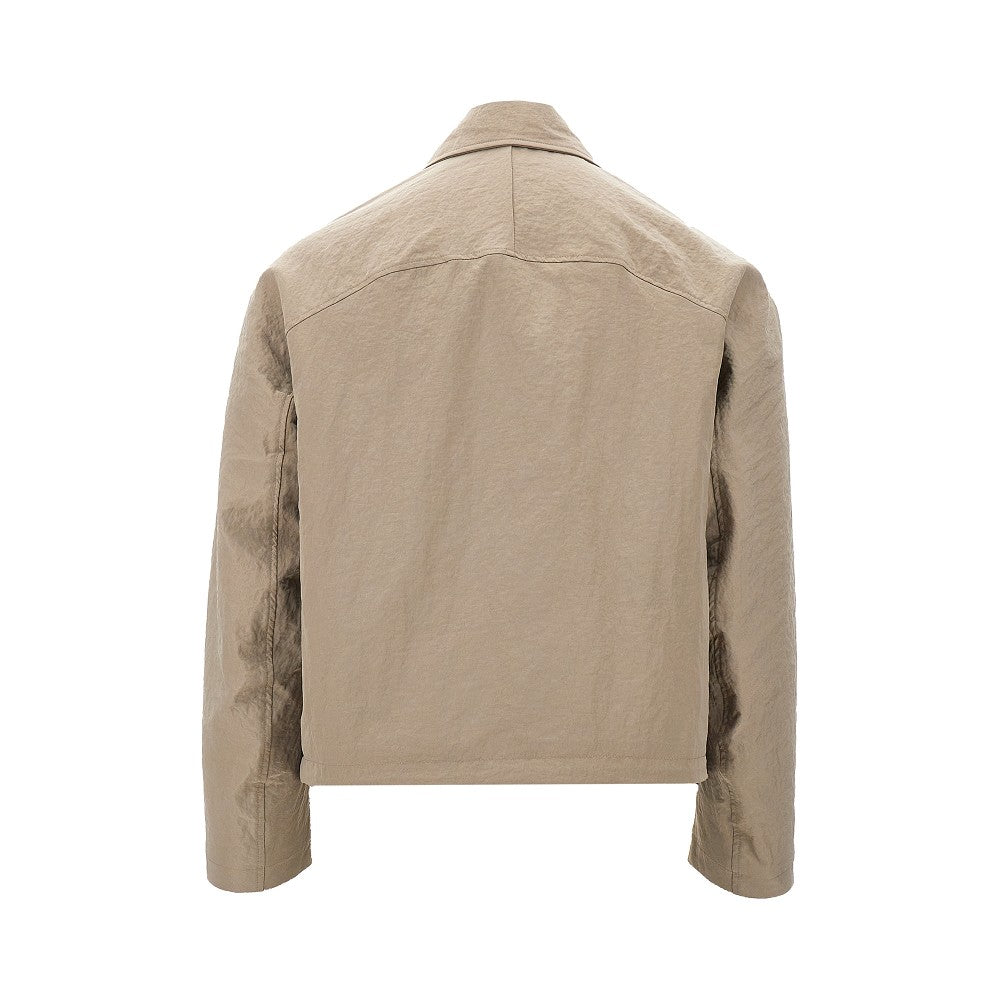 Blouson full-zip in nylon crinkle