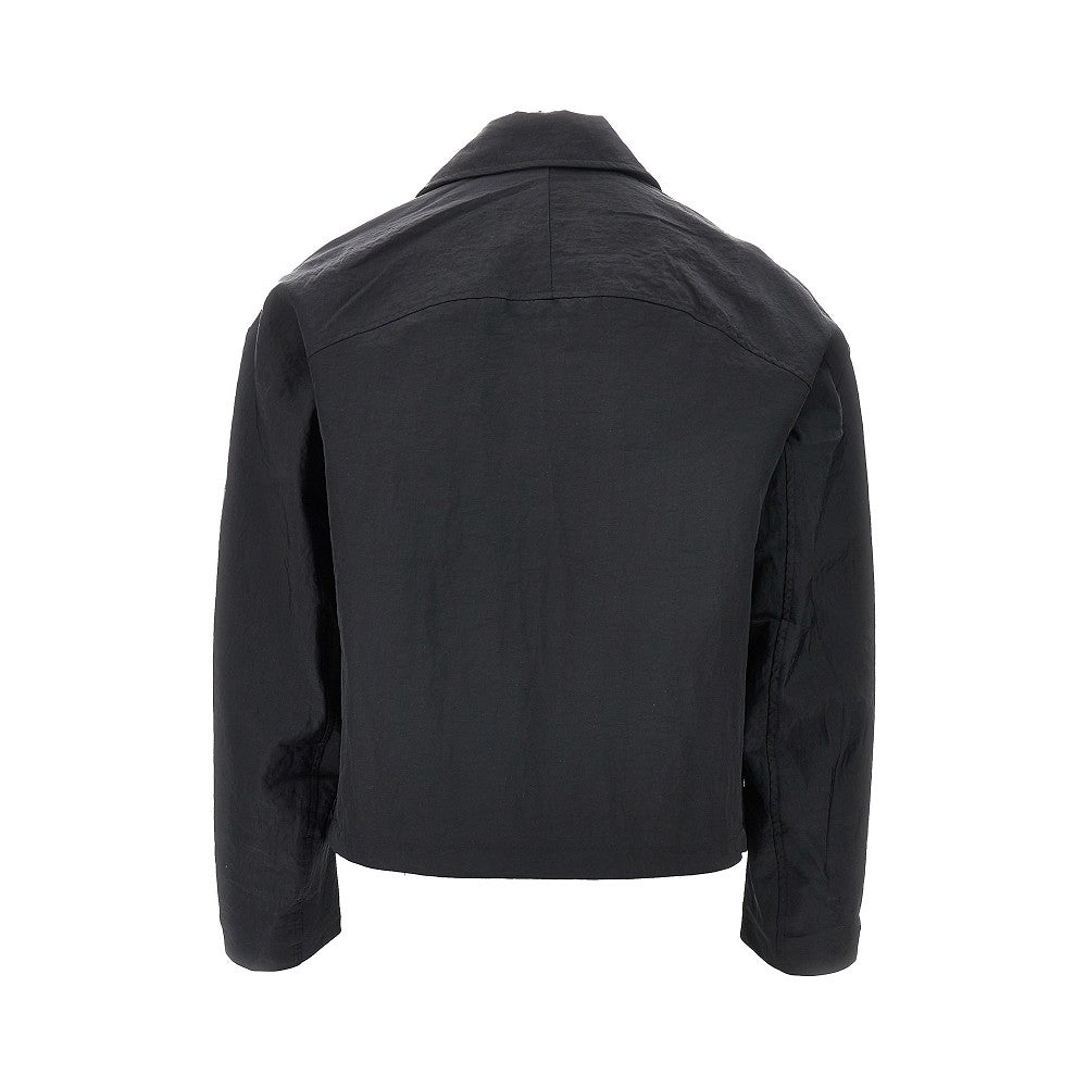 Blouson full-zip in nylon crinkle