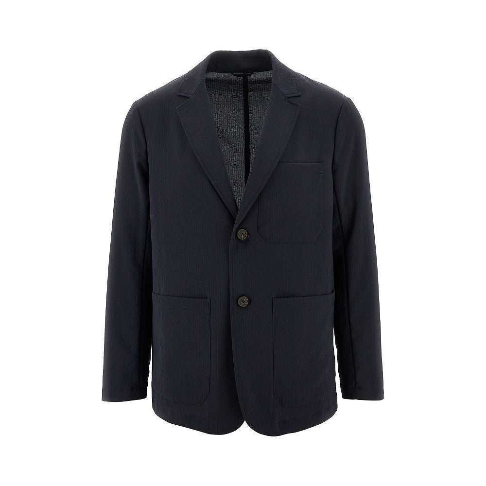 Nylon single-breasted jacket