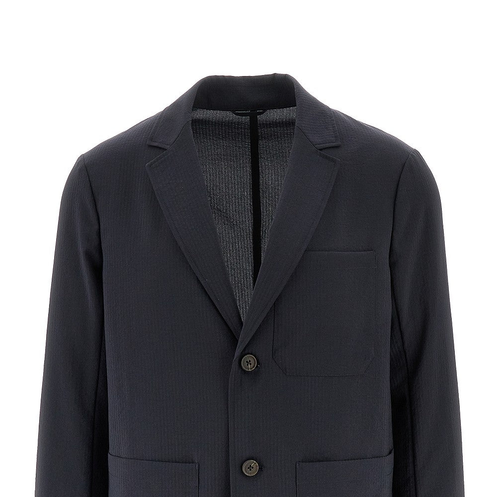 Nylon single-breasted jacket