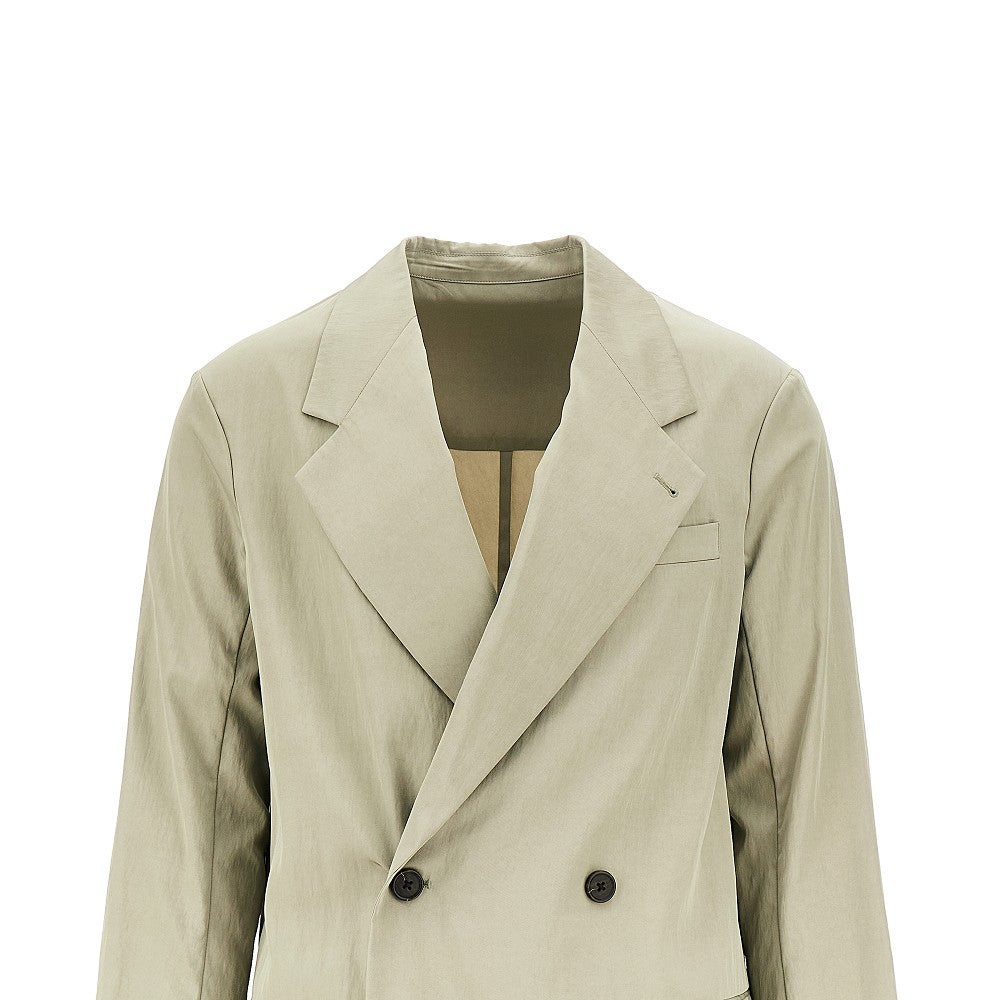 Blazer doppiopetto in nylon e viscosa