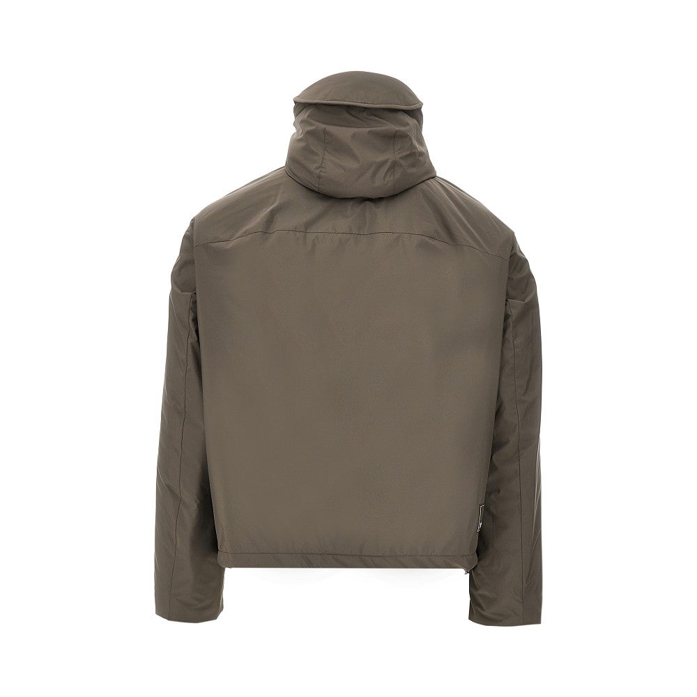 Nylon jacket with hood