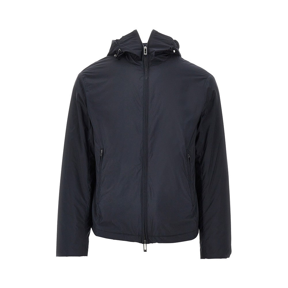 Nylon jacket with hood