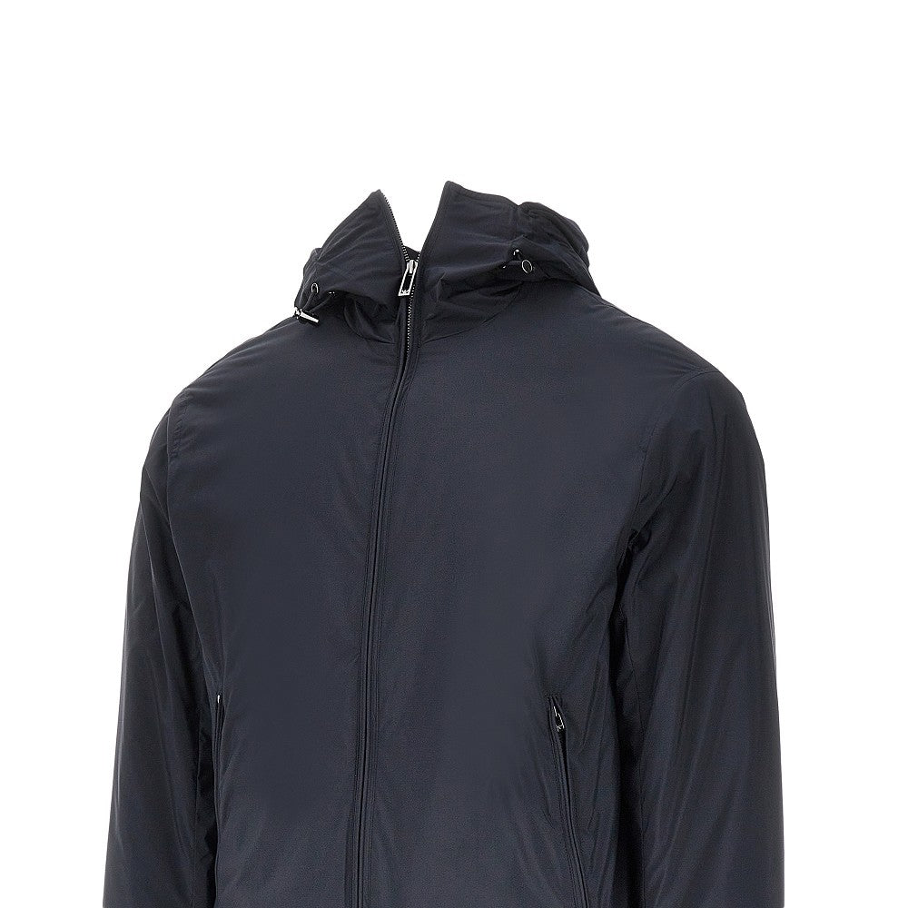Nylon jacket with hood