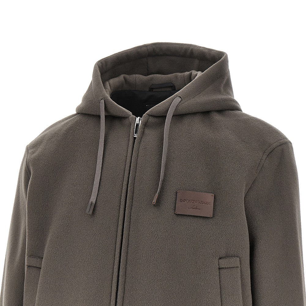 Virgin wool cloth blouson