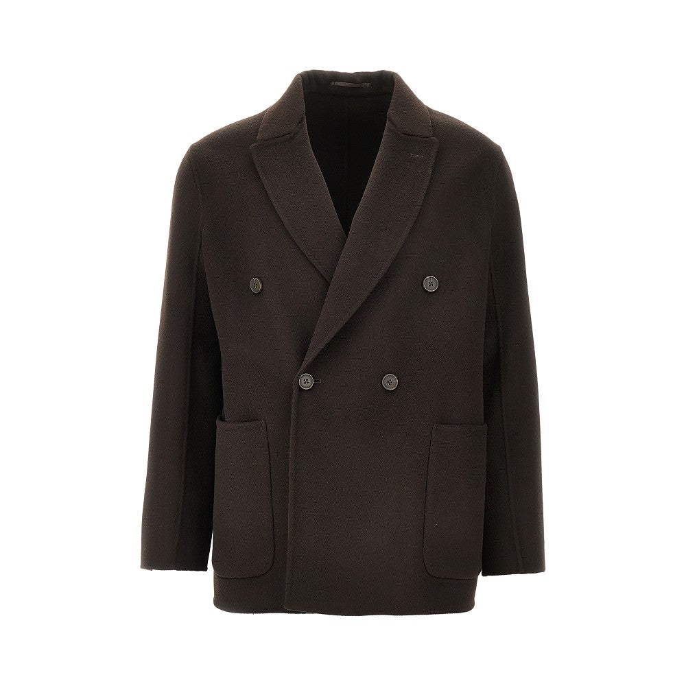 Cashmere and wool doubke-breasted jacket